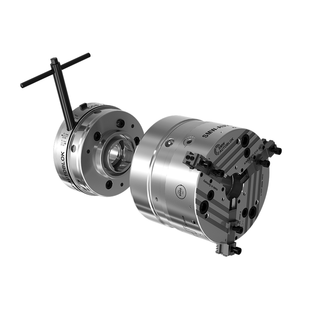 Chuck switching system / Chuck flanges / Top jaws / T-nuts 